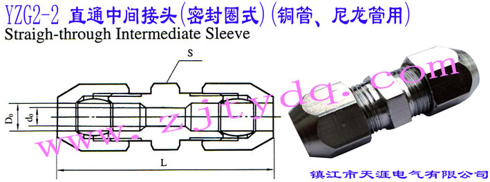 YZG2-2 ֱͨg^(ܷȦʽ)(~)Straight-through Intermediate Sleeve