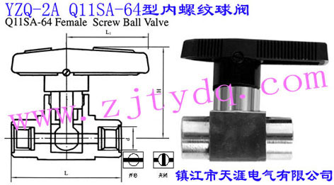 YZQ-2A Q11SA-64̓ݼyyYZQ-2A Q11SA-64 Female Screw Ball Valve