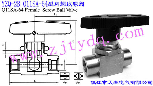 YZQ-2B Q11SA-64̓ݼyyYZQ-2B Q11SA-64 Female Screw Ball Valve